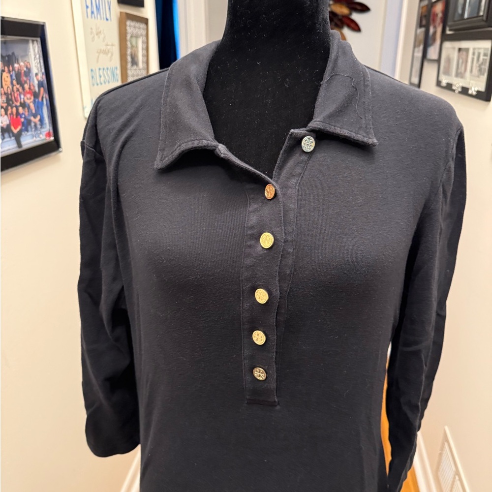 Tory Burch Black Button-Down Shirt - image 2